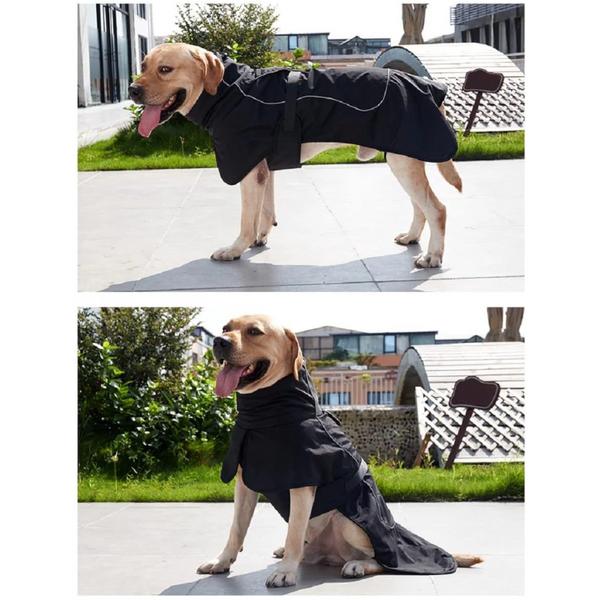 Dog Raincoat Jacket Waterproof Winter Coat Windproof Reflective Strip Black Size Xl Perfect For Medium Sized Dogs Dog Clothing & Shoes