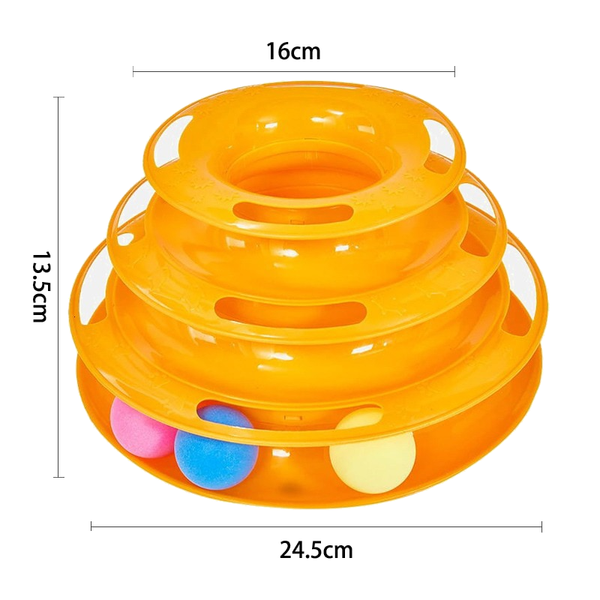 Dog Supplies Pet Interactive Toy Cat Three Layer Turntable Toys Levels Tower Tracks Cats