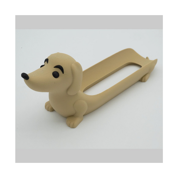 Light Brown Creative Dachshund Hot Dog Tray Cute Dog Shaped Sandwich Holder With 3D Decor Trays