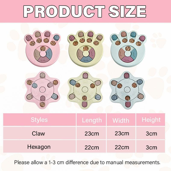 Dog Treat Dispenser Food Puzzle Toy Interactive Training Feeder Pet Supply Bowl Hexagon Blue Treat Bags