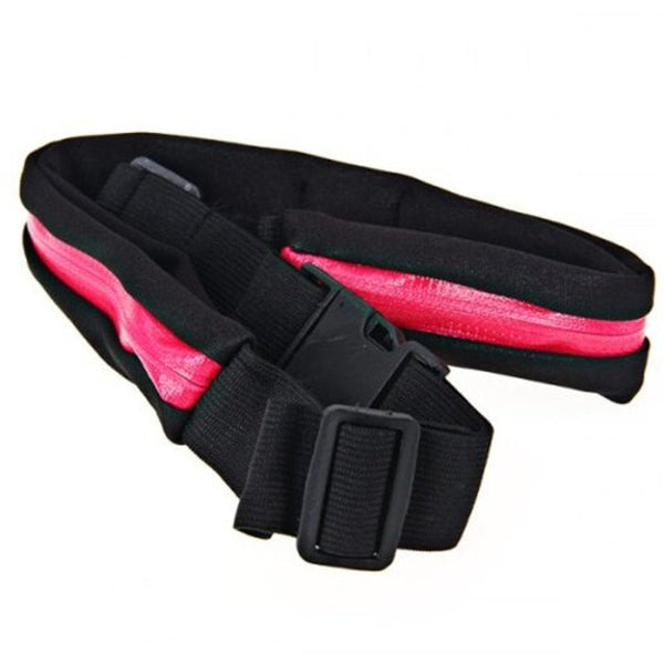 Double Bag Outdoor Sport Waterproof And Anti Theft Waist Violet Red