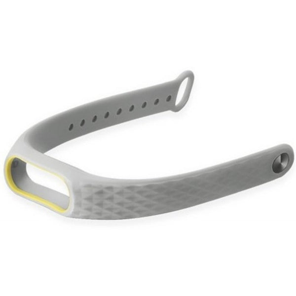 Double Color Anti Lost Tpe Strap For Xiaomi Mi Band 2 Gray And Yellow
