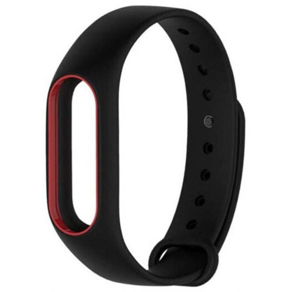 Double Colorful Silicone Wrist Strap Bracelet Replacement Watchband For Original Xiaomi Mi Band 2 Wristbands Black Watch Bands
