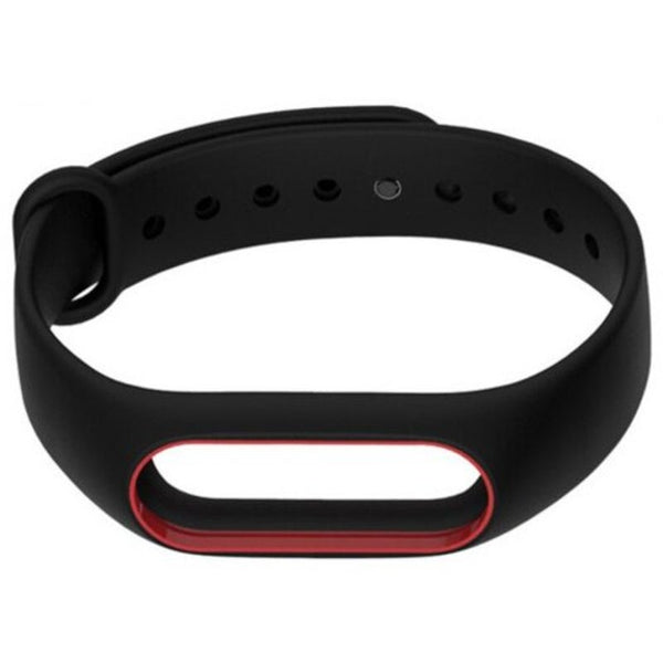 Double Colorful Silicone Wrist Strap Bracelet Replacement Watchband For Original Xiaomi Mi Band 2 Wristbands Black Watch Bands