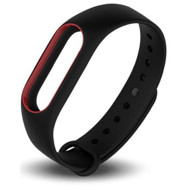 Double Colorful Silicone Wrist Strap Bracelet Replacement Watchband For Original Xiaomi Mi Band 2 Wristbands Black Watch Bands