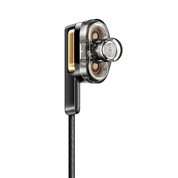 Double Moving Coil 3.5Mm Wired In Ear Headphone With Storage Box Golden Wired Earphones