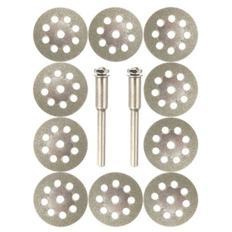 Double Sided Diamond Cutting Discs 10 Pcs Silver 25Mm Diamond Blades