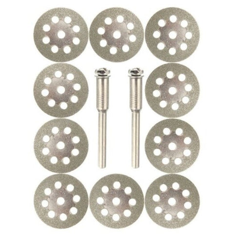 Double Sided Diamond Cutting Discs 10 Pcs Silver 25Mm Diamond Blades