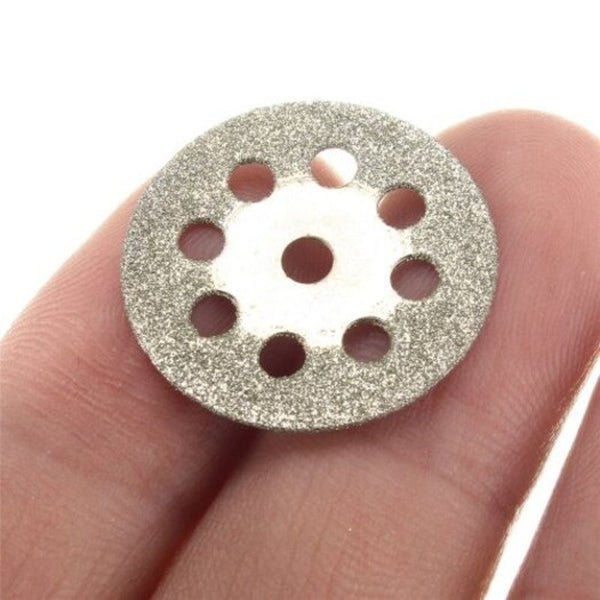 Double Sided Diamond Cutting Discs 10 Pcs Silver 25Mm