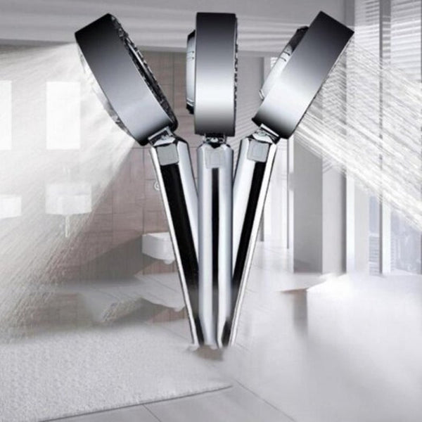 Double Sided Water Pressurized Shower Head Handheld High Pressure Sprinkler Silver Shower Heads & Combos