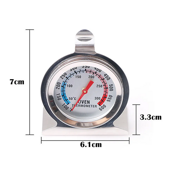 Stainless Steel Oven Cookware Mini Thermometer Barbecue Home Cooking 50-300/100-600