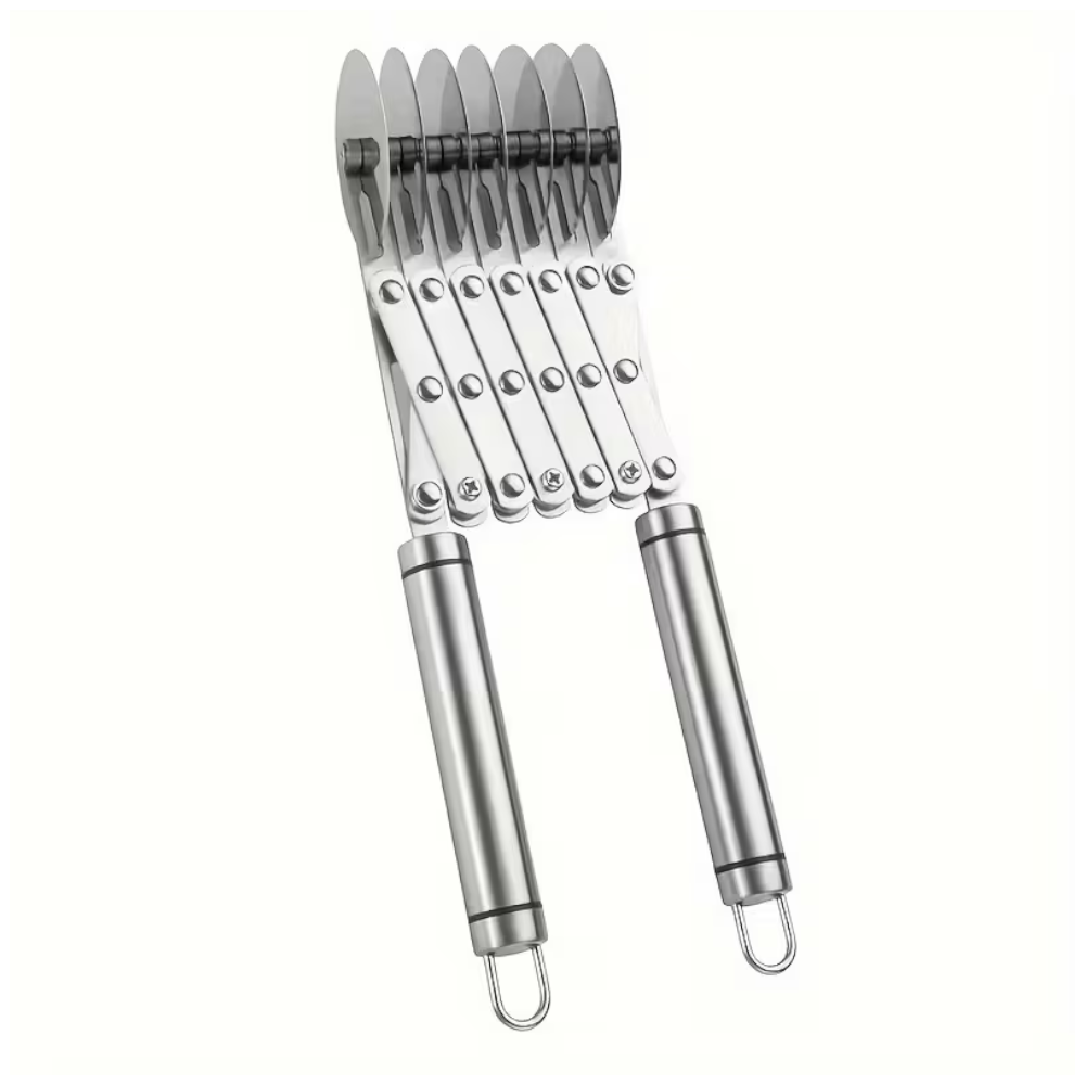 Doughnut Cutter Seven Wheels Stainless Steel Multi Rolling Pastry Noodle & Lattice Slicer Pastry Cutters
