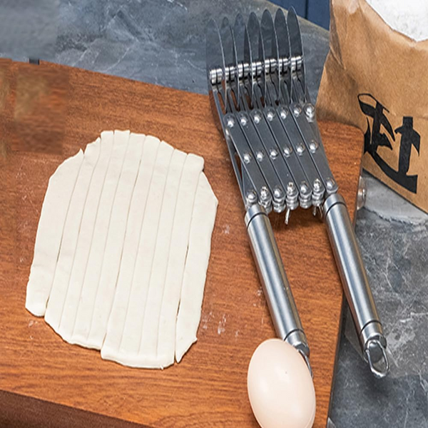 Doughnut Cutter Seven Wheels Stainless Steel Multi Rolling Pastry Noodle & Lattice Slicer Pastry Cutters