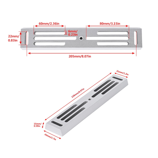 Dovetail Mounting Plate Fully Metal 228Mm / 9 Inch For Astronomical Tail Telescope Monocular Telescope Mounts