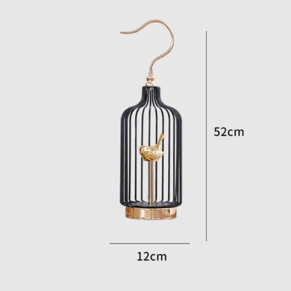 52 Centimetre Golden Handle Birdcage Tabletop Decor Sculptures Figurines Sculptures & Figurines