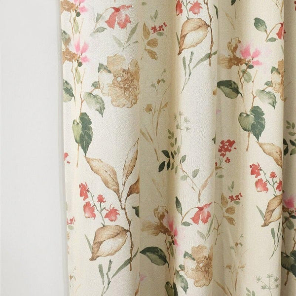 100Cm Beige Flower Design Modern Luxury Retro Style Curtain For Decor Curtains & Drapes
