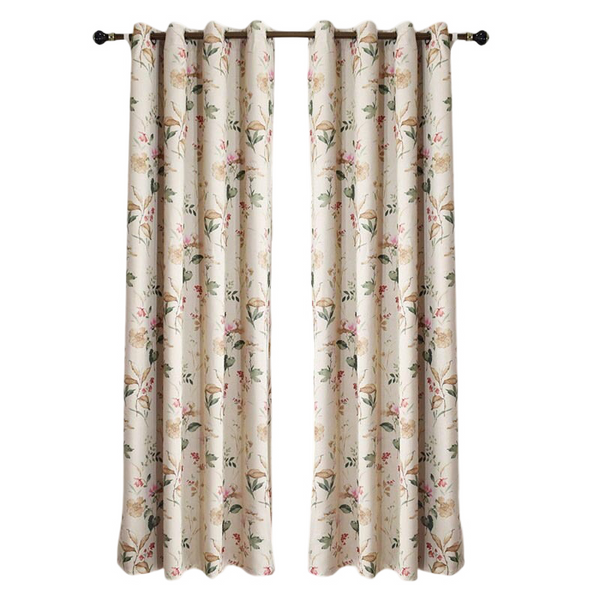 150 Centimetre Curtain Beige Flower Design Modern Luxury Retro Style Texture Curtains & Drapes