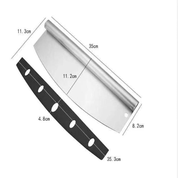 35 X 11 Inch Stainless Steel Pizza Cutter With Protective Cover Kitchen Tool Other Kitchen Gadgets