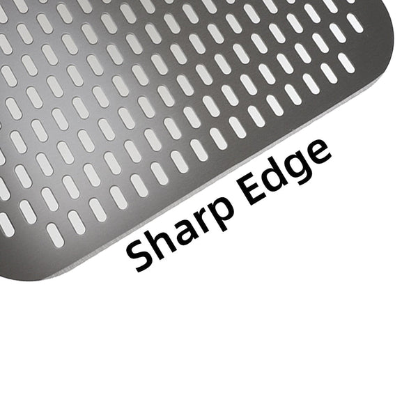 Pizza Shovel 28Cm X 108.5Cm Dark Grey Perforated Peel Metal Handle Baking Tool Pizza Paddles