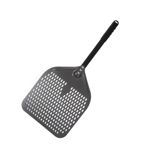 Pizza Shovel 30 Centimetre X 70 Dark Grey Perforated Peel With Metal Handle Pizza Paddles