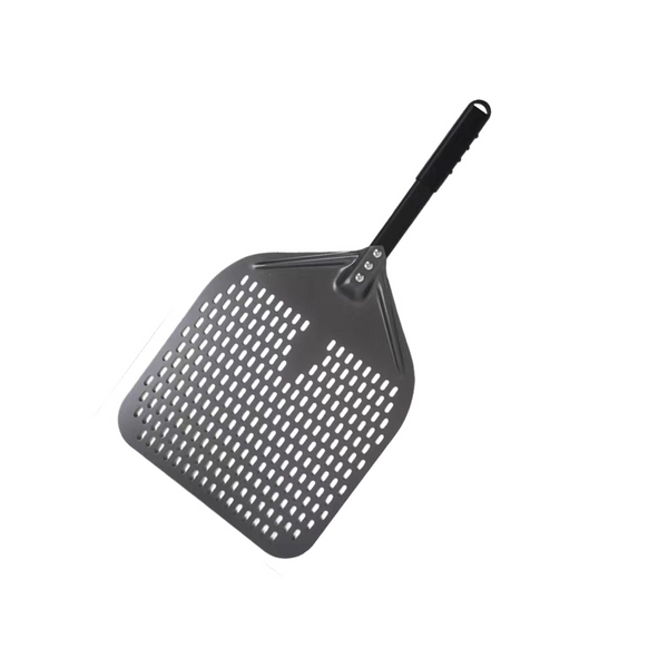Pizza Shovel 30 Centimetre X 58 Dark Grey Perforated Peel With Metal Handle Pizza Paddles