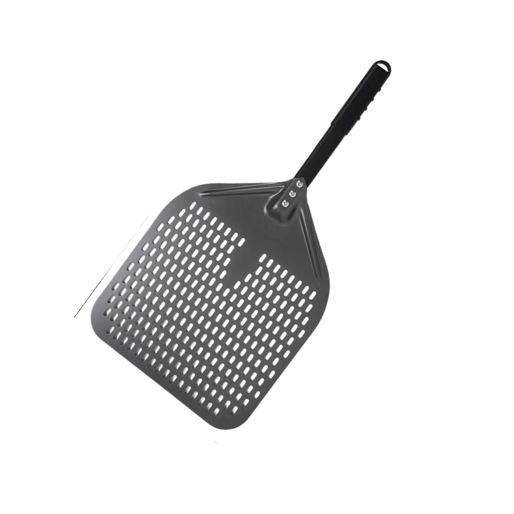 Pizza Shovel 35 Cm X 64 Dark Grey Perforated Peel With Metal Handle Baking Tool Pizza Paddles