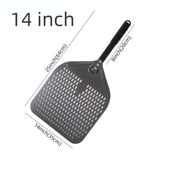 Pizza Shovel 35 Cm X 64 Dark Grey Perforated Peel With Metal Handle Baking Tool Pizza Paddles