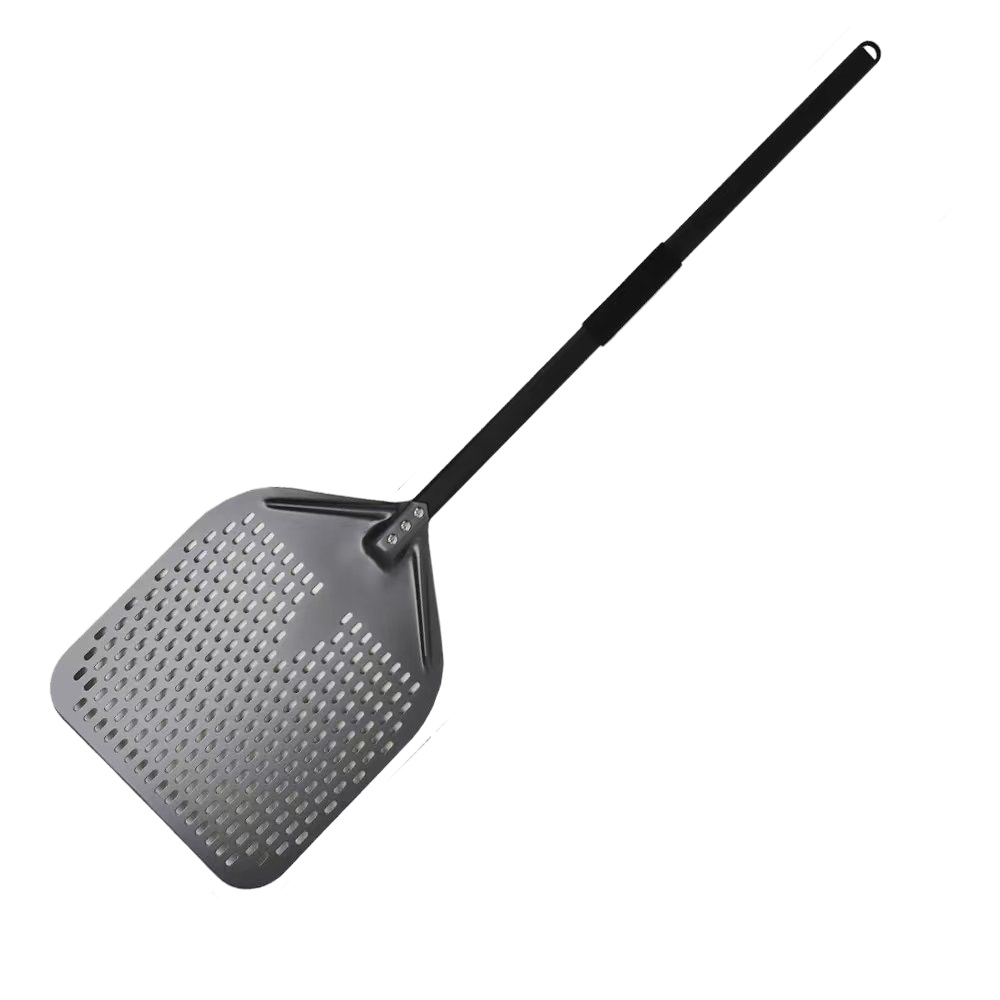 Pizza Shovel 35 Centimetre X 116 Dark Grey Perforated Peel Metal Handle Baking Accessory Pizza Paddles