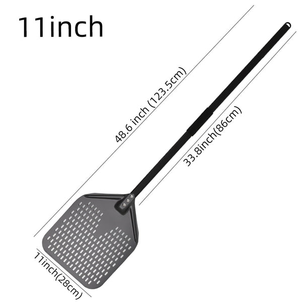 Pizza Shovel 28Cm X 123.5Cm Dark Grey Metal Handle Oven Baking Accessory Pizza Paddles