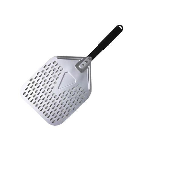 Pizza Shovel 25Cm X 55Cm Silver Perforated Peel Metal Handle Baking Accessory Pizza Paddles