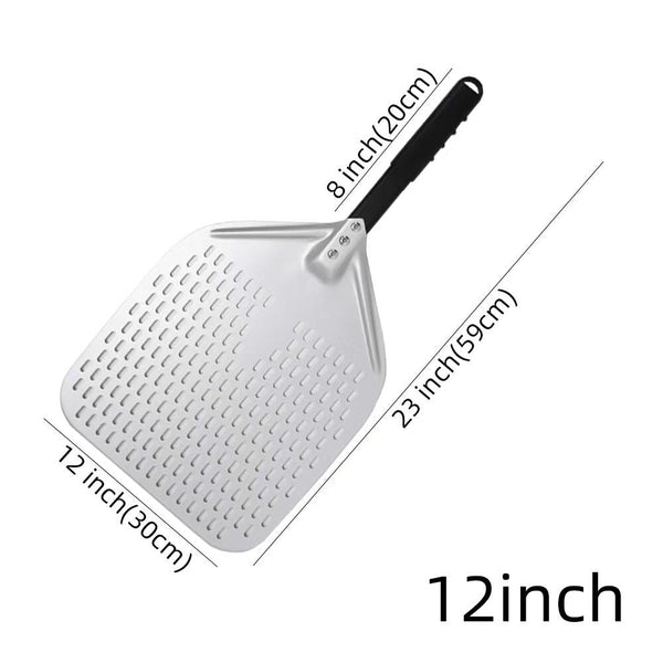 Pizza Shovel 30 Centimetre X 59 Silver Perforated Peel With Metal Handle Pizza Paddles