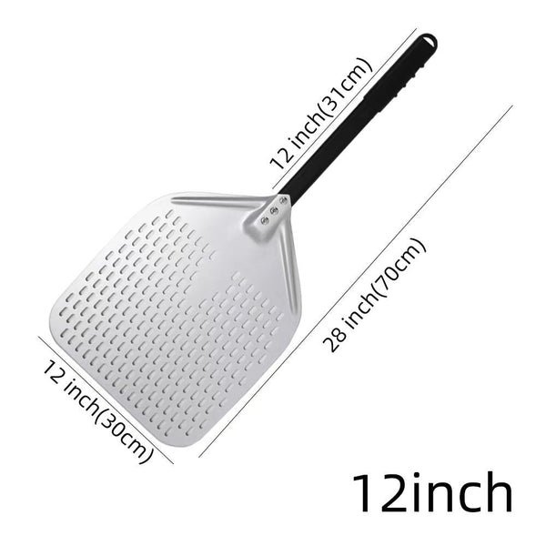 Pizza Shovel 30 Centimetre X 70 Silver Perforated Peel With Metal Handle Pizza Paddles