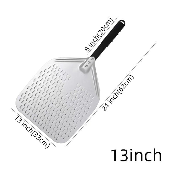 Pizza Shovel 33 Centimetre X 62 Silver For Perforated Peel Metal Handle Pizza Paddles