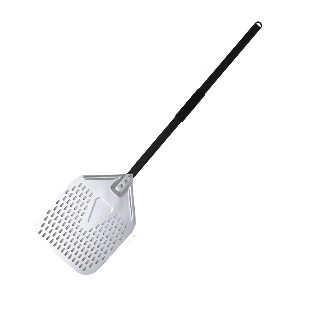 Pizza Shovel 35 Centimetre X 116 Silver Perforated Peel Metal Handle Pizza Paddles