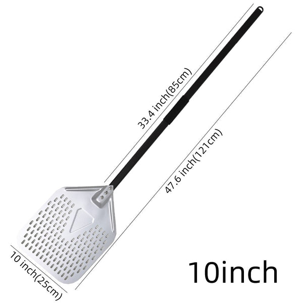 Pizza Shovel 25 Centimetre X 121 Silver For Perforated Peel Metal Handle Pizza Paddles