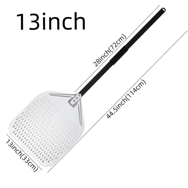 Pizza Shovel 33 Centimetre X 114 Silver Perforated Peel Metal Handle Pizza Paddles