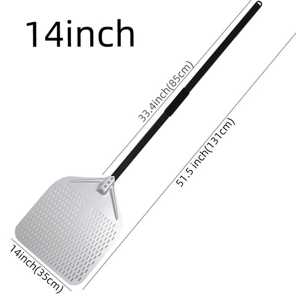 Pizza Shovel 35 Centimetre X 131 Silver For Perforated Peel Metal Handle Pizza Paddles