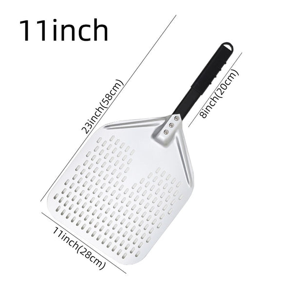 Pizza Shovel 28 Centimetre X 58 Silver Perforated Peel Metal Handle Pizza Paddles