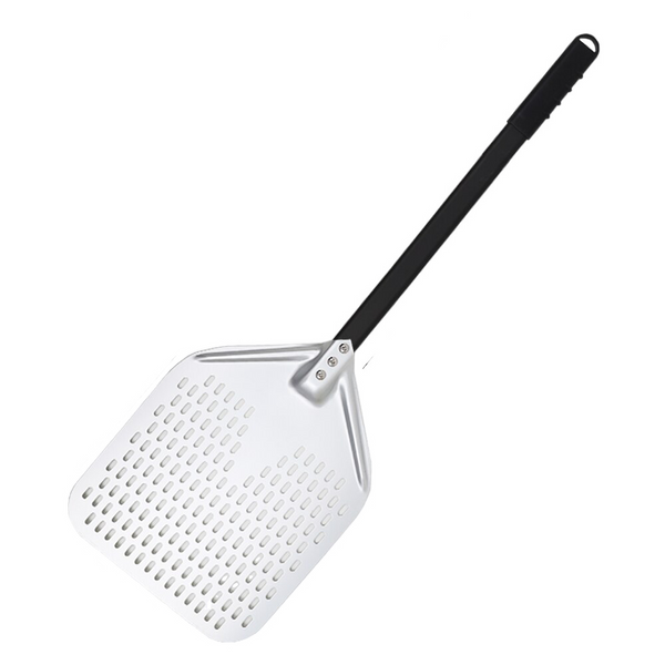 Pizza Shovel 33 Centimetre X 89 Silver Perforated Peel Metal Handle Baking Accessory Pizza Paddles