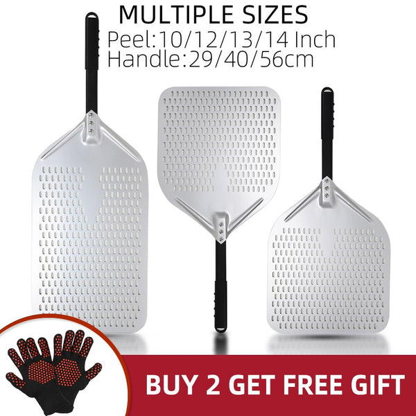 Pizza Shovel 25 Centimetre X 121 Silver For Perforated Peel Metal Handle Pizza Paddles