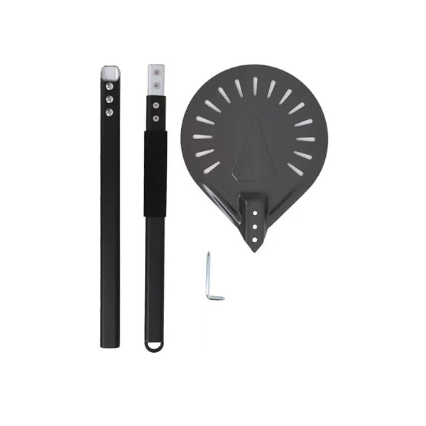 Pizza Shovel 118 Centimetre Dark Grey Perforated Peel Metal Handle Baking Tool Pizza Paddles