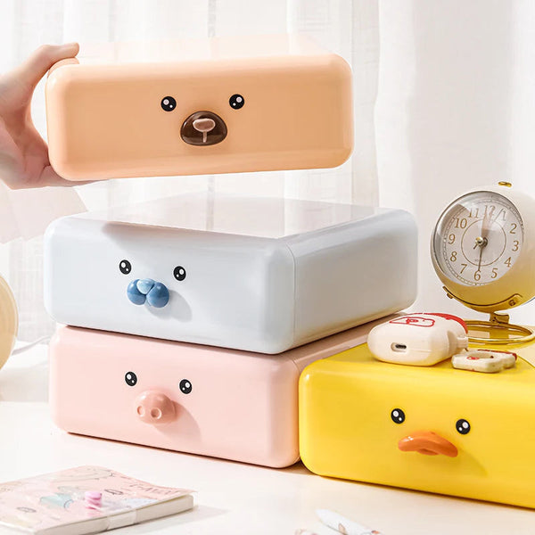 Storage Box Pink Desktop Drawers For Stationery Organizer Garden Boxes Storage Boxes