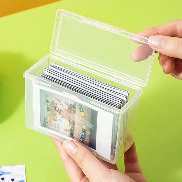 Storage Box 19X11.5X3cm Photocards Collection Organizer For Organisation Storage Boxes