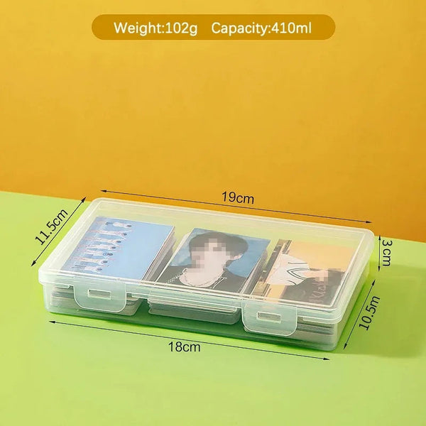 Storage Box 19X11.5X3cm Photocards Collection Organizer For Organisation Storage Boxes