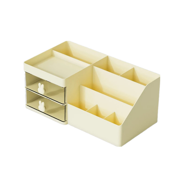 Storage Box Yellow Large Capacity Makeup Drawer Organizer For Office Storage Boxes