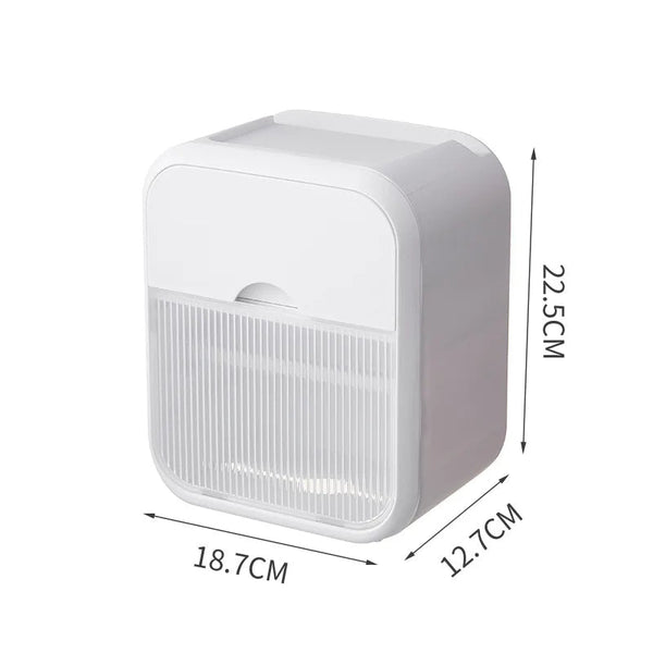 Storage Box White Bathroom Toilet Paper Holder Waterproof Wall Mounted Towel Shelf Multifunctional Organizer Storage Boxes