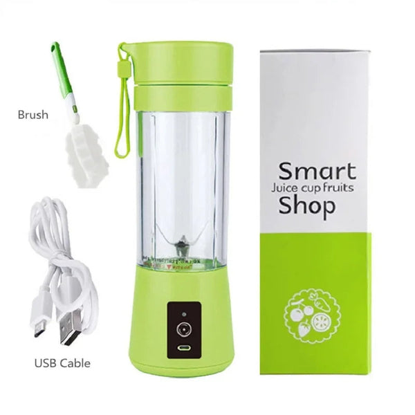 Mini Juicer Green 380Ml Usb Blender Bottle Squeezer Extractor Machine Juicers