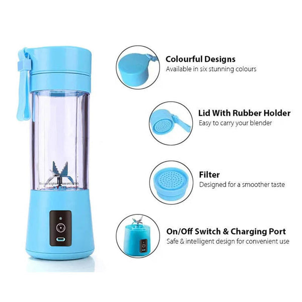 Mini Juicer White 380 Millilitre Usb Blender Bottle Squeezer Extractor Machine Juicers