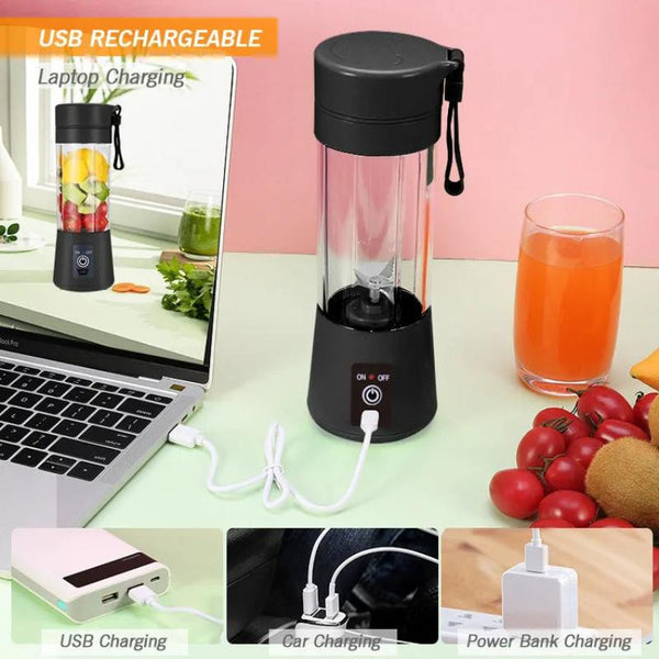 Mini Juicer Black 380Ml Usb Blender Bottle Squeezer Extractor Machine Juicers