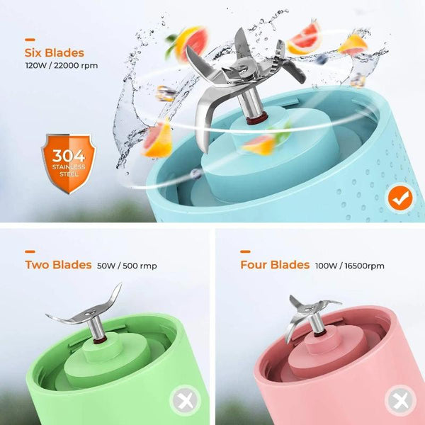 Mini Juicer Green Blender Rechargeable Bottle Shaker 380Ml Juicers